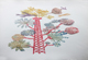 susan graham floral art print chine colle collage electrical tower